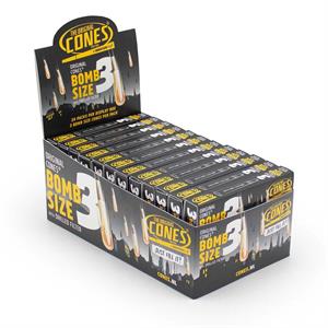 CONES Original BOMB Size - 3pk - Bleached - 122mm (4.80") - 24 Packs per D CONES Original BOMB Size - 3pk - Bleached - 122mm - 24 Packs Display Image