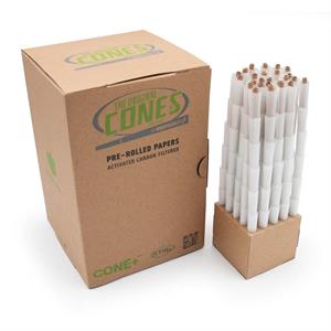 Cone+ Bleached 1-1/4 Size (83mm) with CTIP Filter Bulk Box 600 Cones Image