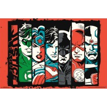 Justice League "Bars" Poster - 23" x 35"
