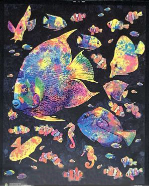 Image of Painted Fish Mini Non-Flocked Black Light Poster