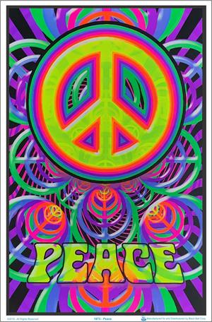 Peace Black Light Poster Image