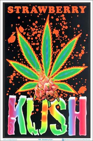 Strawberry Kush Black Light Poster Image