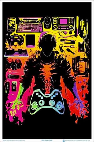 Gamer Dude by Sasha Blacklight Poster Image