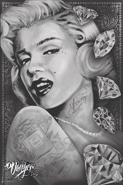 Marilyn Monroe Diamonds by: James Danger Harvey Poster - 24" x 36" Marilyn Monroe Diamonds by: James Danger Harvey Poster - 24" x 36"