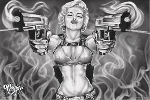 Marilyn Monroe Guns by: James Danger Harvey Poster - 24" x 36" Marilyn Monroe Guns by: James Danger Harvey Poster - 24" x 36"