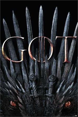 Game of Thrones S8 Iron Throne & Dragon - Poster Image