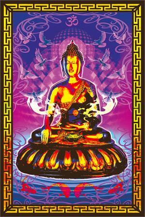 Buddha - Non Flocked Blacklight Poster Image