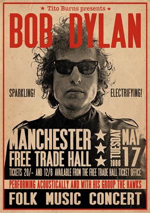 Bob Dylan Concert Poster - 23.5" X 33" image