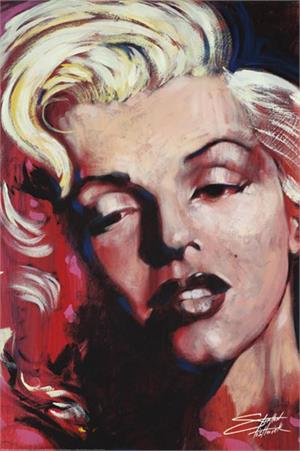 Marilyn Monroe Hot by Stephen Fishwick Poster Marilyn Monroe Hot by Stephen Fishwick Poster Image