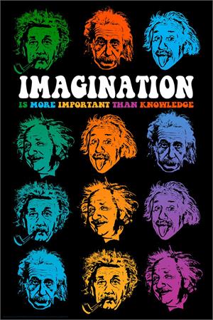 Einstein "Faces of Imagination" Poster Image