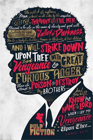 Pulp Fiction - Ezekiel 25:17 Poster - 24" X 36"