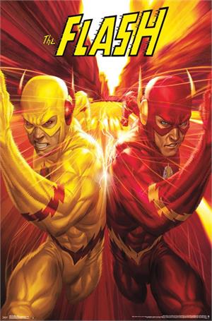 The Flash vs Reverse Flash Poster - 22.375" x 34"