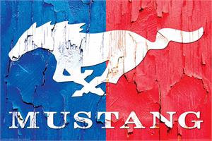Mustang Logo Poster - 24" x 36"