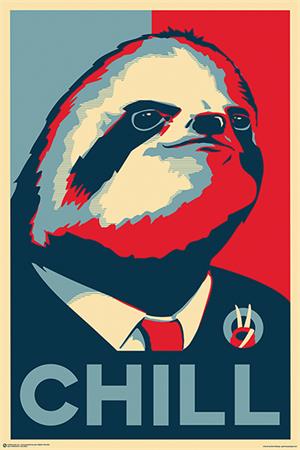 Chill Sloth Poster - 24" x 36"