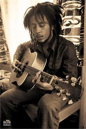 Bob Marley Guitar Poster Image