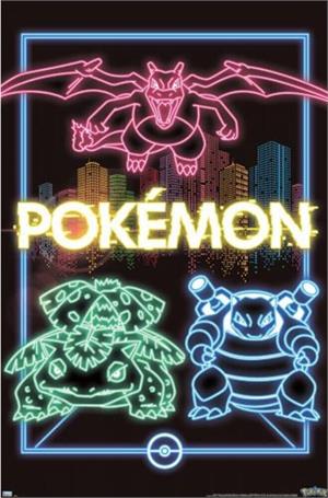Pokémon - Neon Group Poster Image