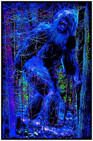 Bigfoot - Non-Flocked Blacklight Poster 24" x 36" Image
