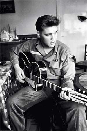 Elvis Presley Guitar Music Poster Image