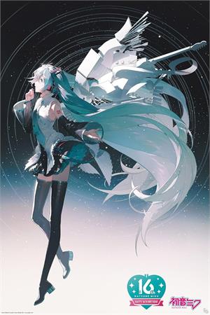 Hatsune Miku Happy 16th Birthday Miku Anime Poster Image