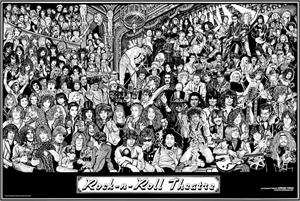 Rock N Roll Theater Poster - Howard Teman Image