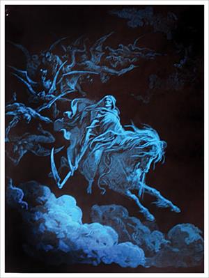 Death Rides A Pale Horse Non Flocked Black Light Poster Image