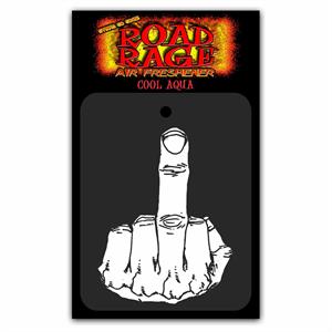 Middle Finger Road Rage Air Freshener - Cool Aqua Fragrance Image