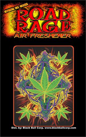 Flaming Leaf  Road Rage Air Freshener