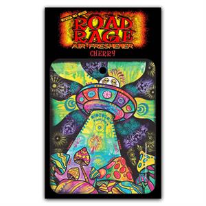 Alien Space Ship by: Dean Russo Road Rage Auto Air Freshener - Cherry Fragrance Image