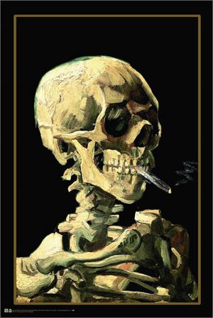 Van Gogh - Skull With Cigarette Poster Image