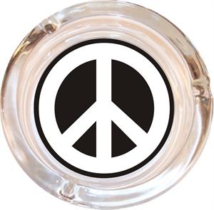 PEACE SIGN ASHTRAY - 4" DIAMETER