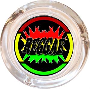 REGGAE RASTA ASHTRAY - 4" DIAMETER