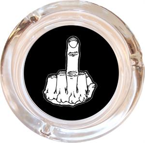 MIDDLE FINGER ASHTRAY - 4" DIAMETER