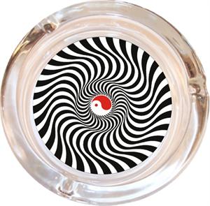 OPTICAL YIN YANG ASHTRAY - 4" DIAMETER