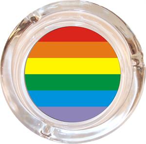 RAINBOW PRIDE ASHTRAY - 4" DIAMETER