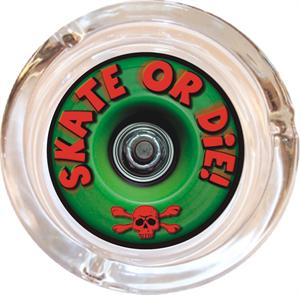 SKATE OR DIE ASHTRAY - 4" DIAMETER