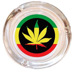 RASTA LEAF ASHTRAY - 4" DIAMETER