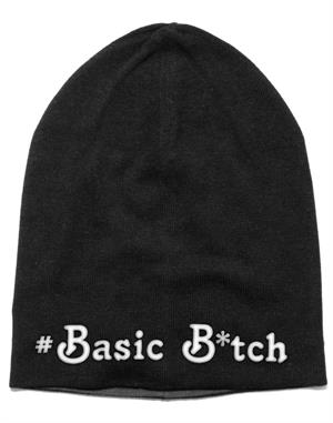 #Basic Bitch Embroidered Beanie