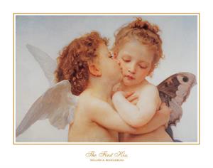 The First Kiss by Bouguereau 1890 Poster Image