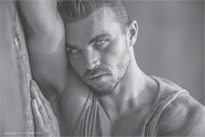 Sexy Steely Blue Eyes Poster Image