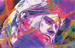  Kurt Cobain Colors by David Lloyd Glover Poster 36" x 24" Image