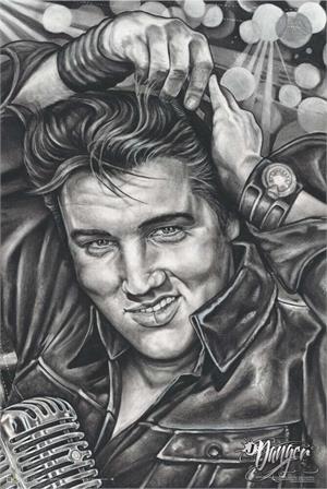 Elvis by James Danger Harvey Poster Image