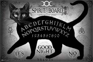 Black Cat Spirit Board Alchemy Fantasy Poster - 36" x 24" image