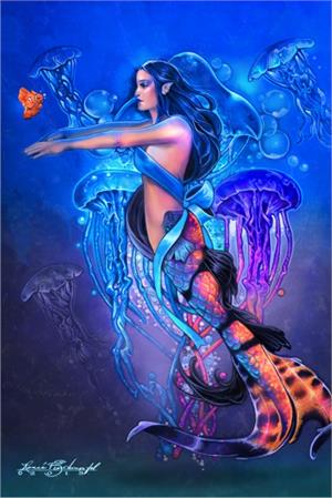 SWIMMING LESSON BY: RENEE BIERTEMPFEL POSTER - 24" X 36"