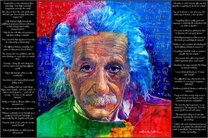 AS QUOTED BY EINSTEIN POSTER BY: DAVID LLOYD GLOVER - 24" X 36"