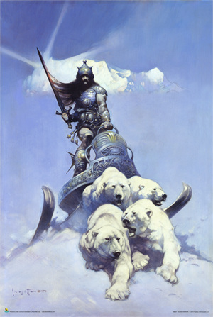 Silver Warrior By Frank Frazetta Poster Image
