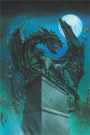 Awakening Gargoyle Dragon by Ed Beard Poster Image