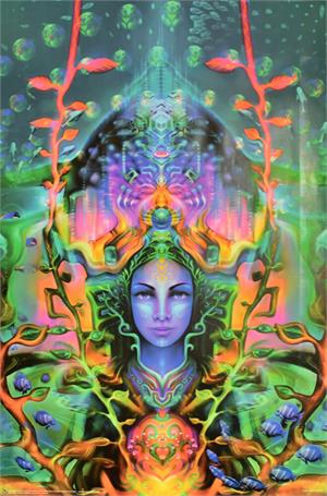 Ocean Goddess by Fabian Jimenez Non-Flocked Blacklight Poster Image