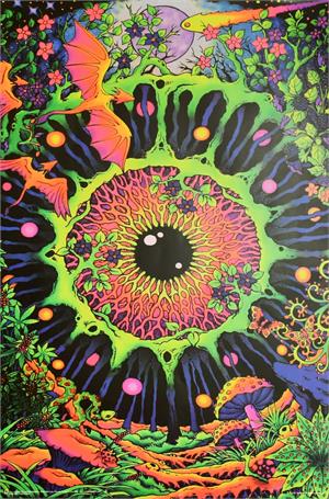 Cosmic Eye by Space Tribe Non-Flocked Blacklight Poster Image