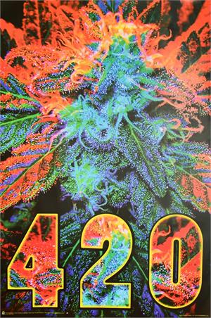 420 Non-Flocked Blacklight Poster Image