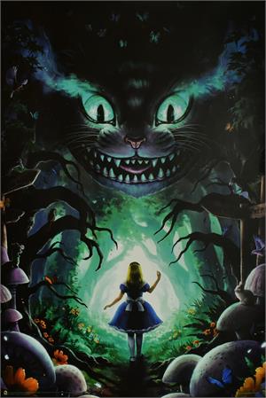 Alice in Wonderland Non-Flocked Blacklight Poster Image